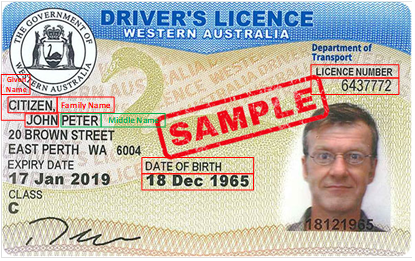 Driver S Licence Unique Student Identifier   WA Front 